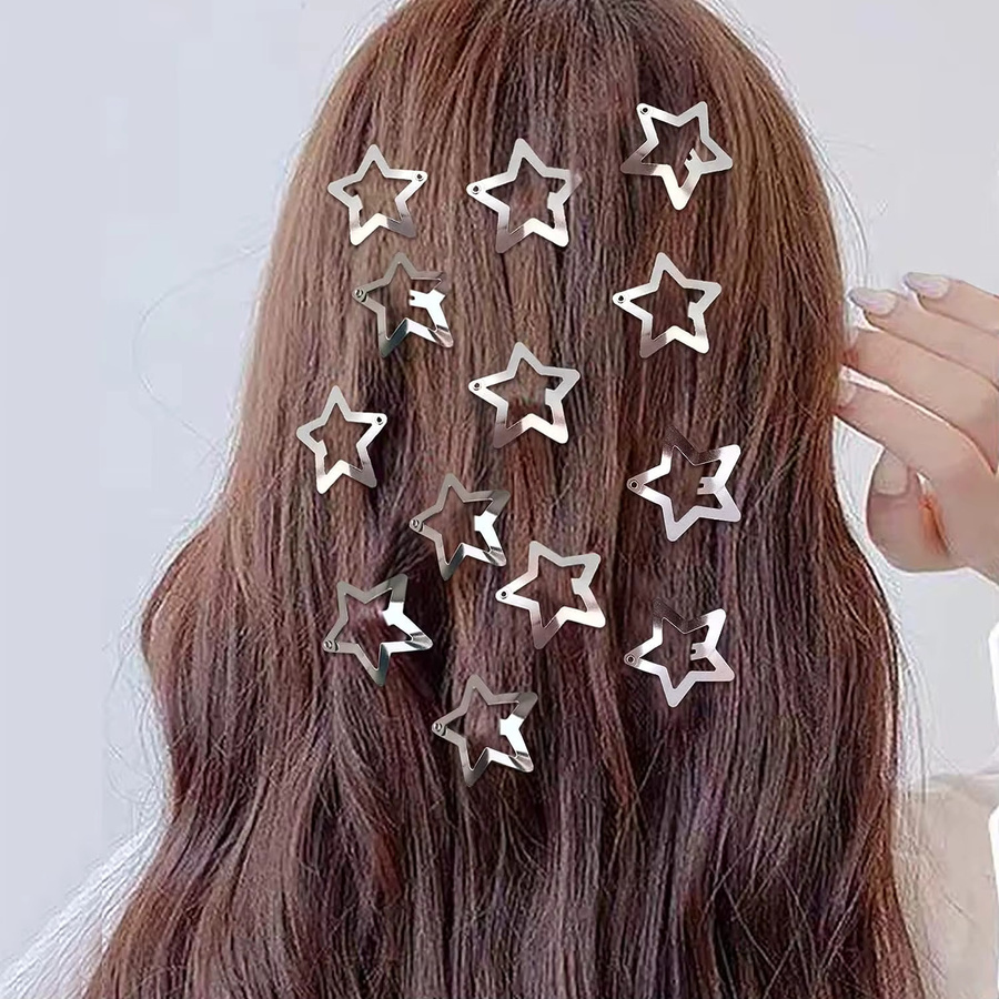Haarspangen Stern, Metall, Mädchen - Bild 3
