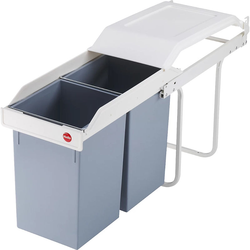 Hailo Multi-Box duo L Einbau-Mülleimer silberfarben 2x14 l - Bild 5