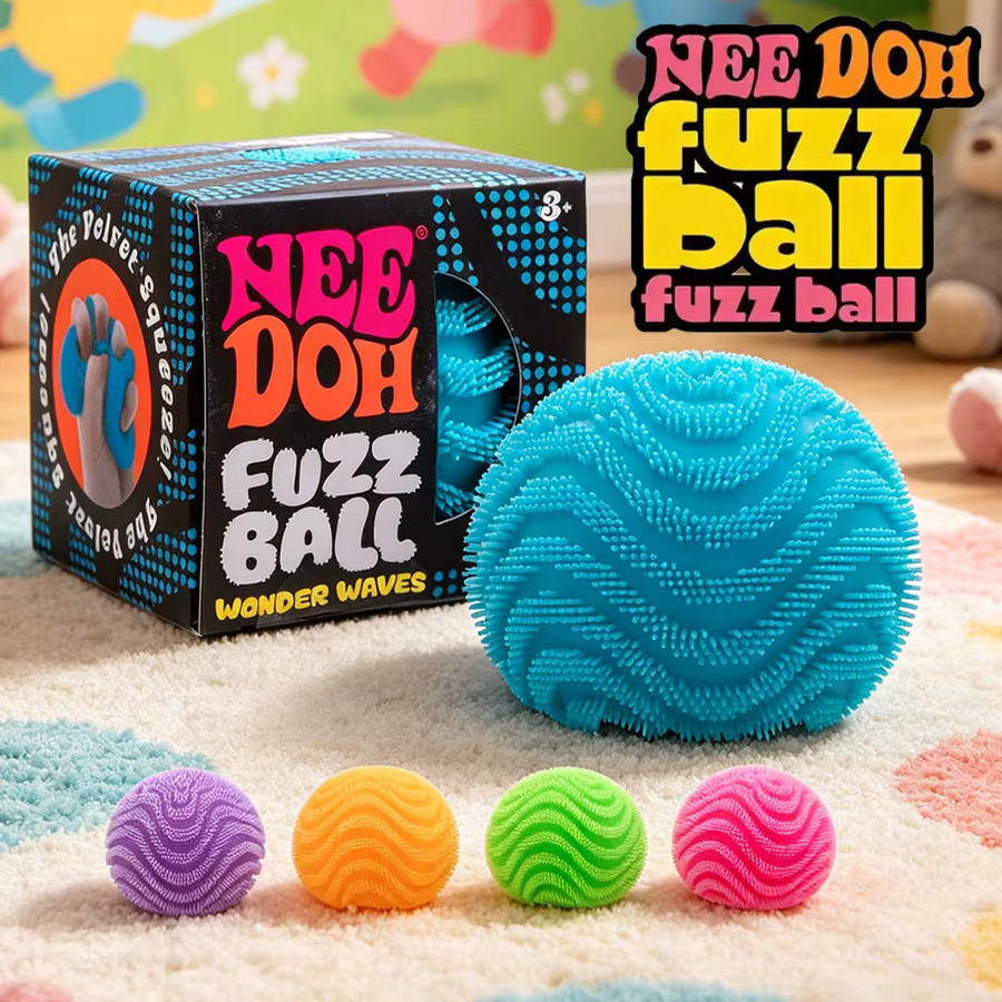 Schylling Nee Doh Fuzz Ball Wonder Waves, Texturierter Fidget Ball, pink - Bild 2