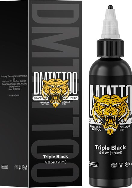 DMTATTOO Tattoo-Tintenpigment, Schwarz, 120 ml, semi-permanent - Bild 1