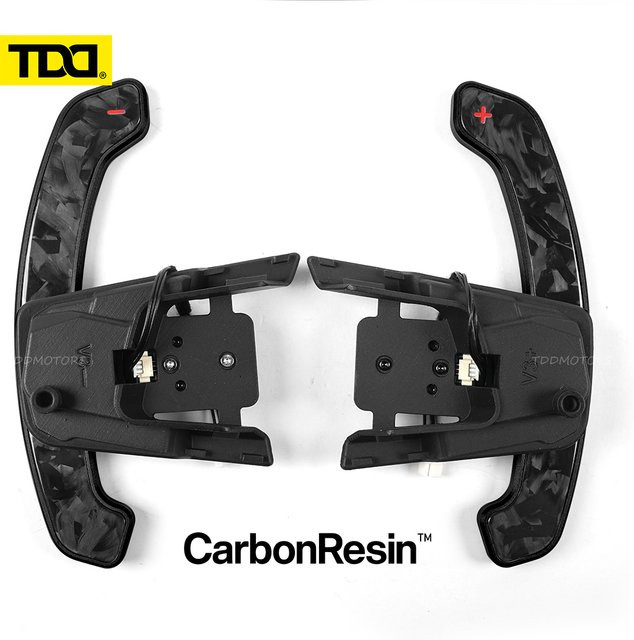 TDD Magnetische Carbon Fiber Paddle Shifter Schaltwippen aus Aluminiumlegierung für VW Golf 7 MK7 MK7,5 GTI Golf R Scirocco Arteon in Schwarz - Bild 1