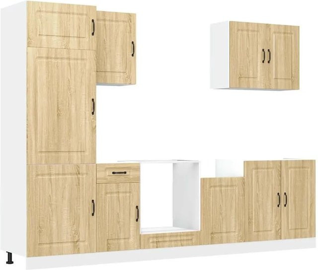 vidaXL Küchenschrank-Set Kalmar aus Holzwerkstoff in Sonoma Eiche, 7-teilig, Braun - Bild 1