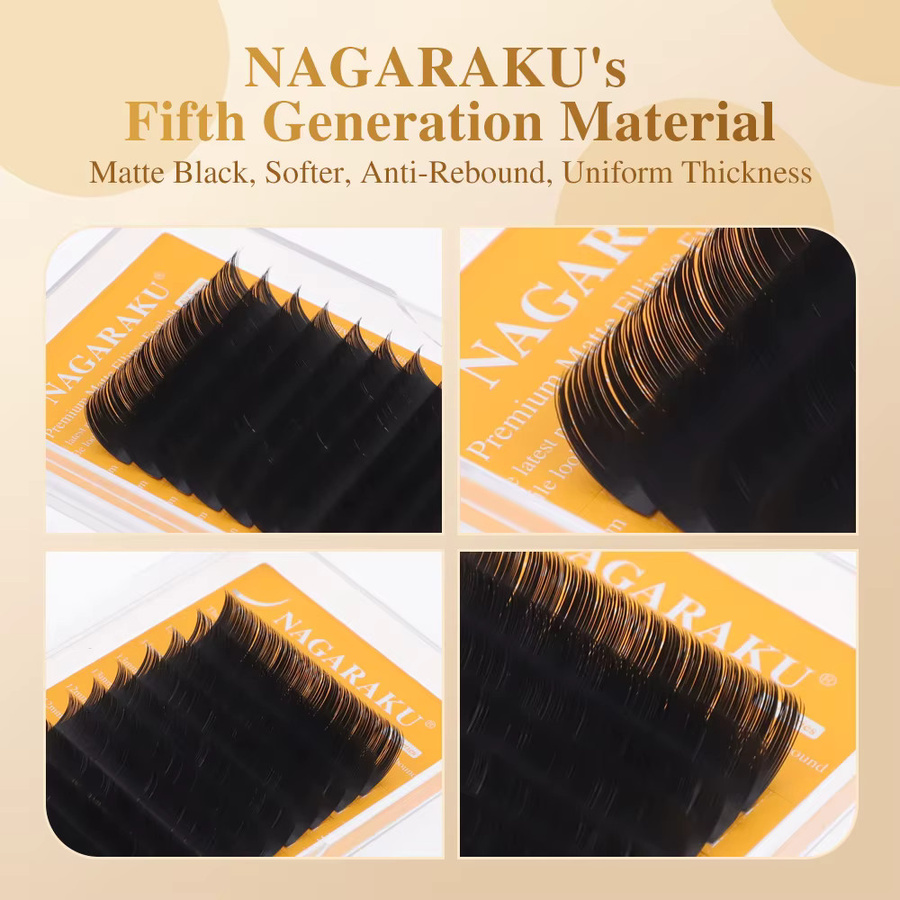 NAGARAKU New Air Series Wimpern, Mattschwarz, Matt - Bild 2