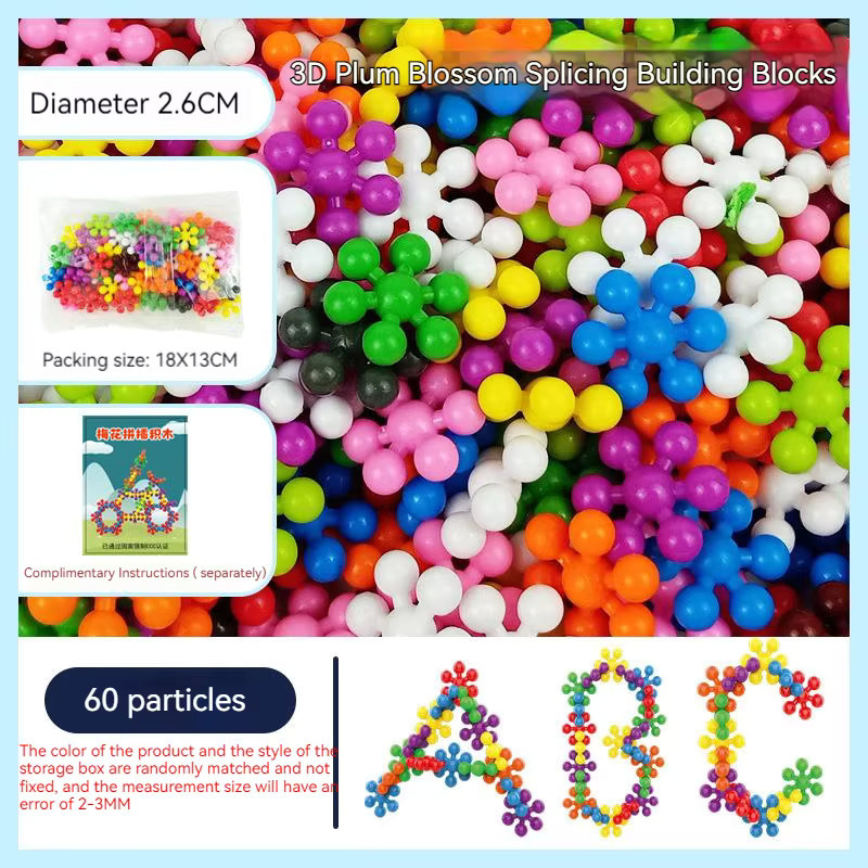 WUCHILD Bausteine Schneeflocke, Kunststoff, Bunt / Mehrfarbig - Bild 2