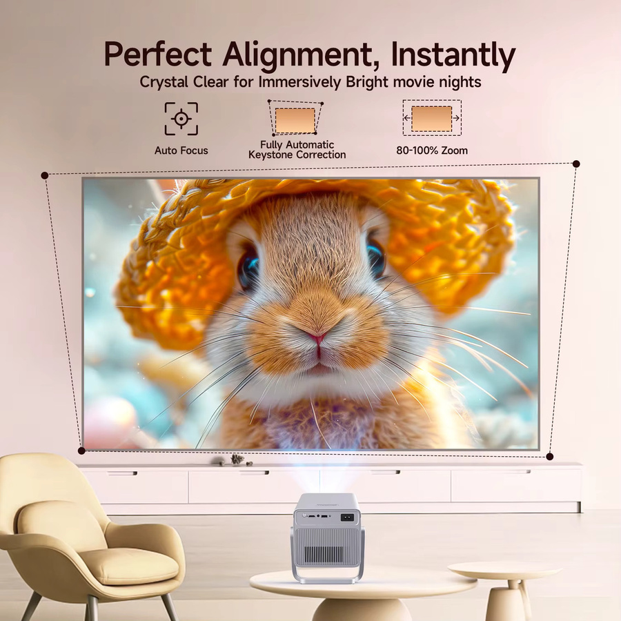 Magcubic X7 Smart-Projektor mit Android 14 OS, 1000 ANSI, 8K Unterstützung und Full HD 1080P, Autofokus Heim- und Outdoor-Beamer - Bild 3