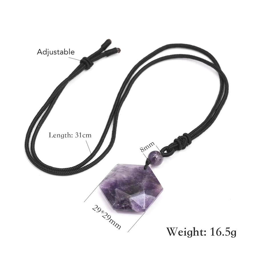 SANSWL Halskette, Amethyst, Rosenquarz, Tigerauge, Unisex - Bild 2