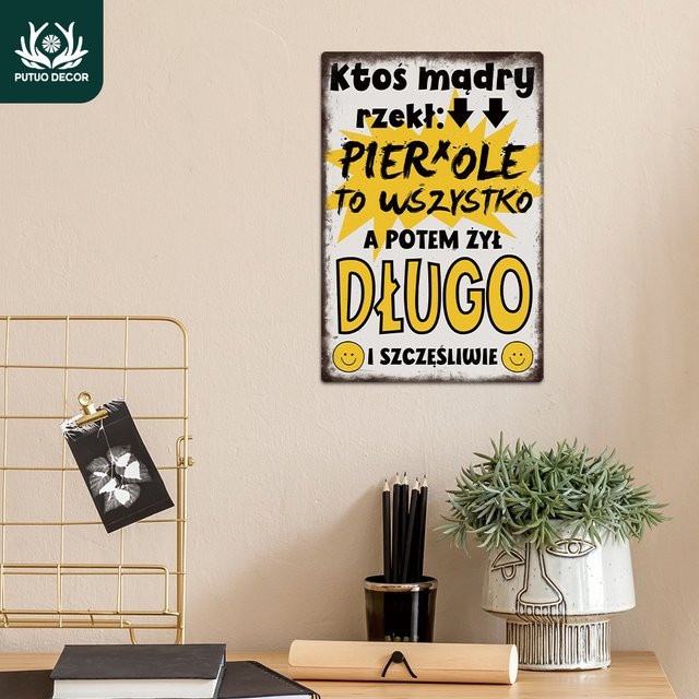 Putuo Decor Vintage Metallblechschild mit sarkastischem Zitat als Wandkunst-Dekor in Mehrfarbig - Bild 1
