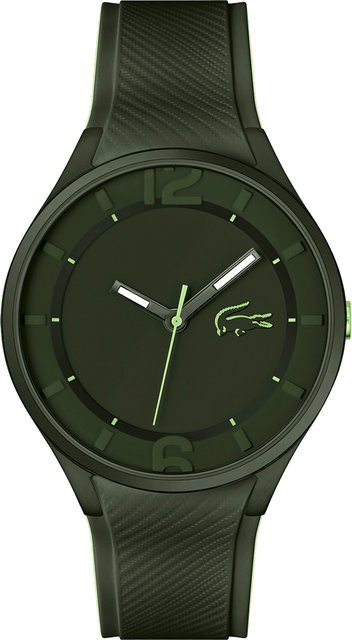 Lacoste Herrenuhr, Quarz, Edelstahl, 44 mm, Silikon, Grün, 5 ATM - Bild 1