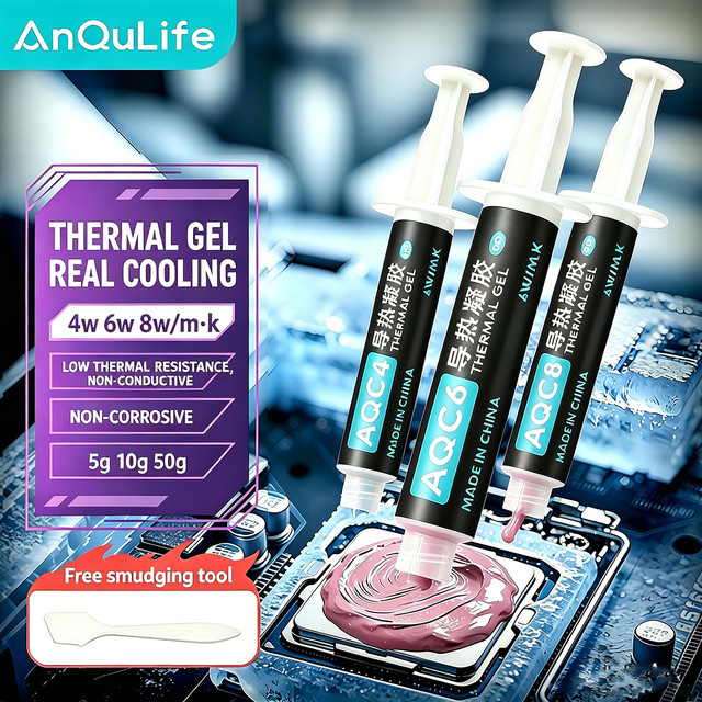 Anqulife Hochleistungs-Wärmeleitpaste zur schnellen Kühlung für VGA GPU IC Prozessor - Bild 1