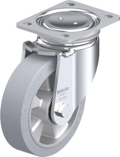 Blickle Lenkrolle LUH-ALEV 160K-SG in Grau mit Stahlgehäuse und 160 mm Rad-Durchmesser für eine Tragfähigkeit von max. 400 kg - Bild 1