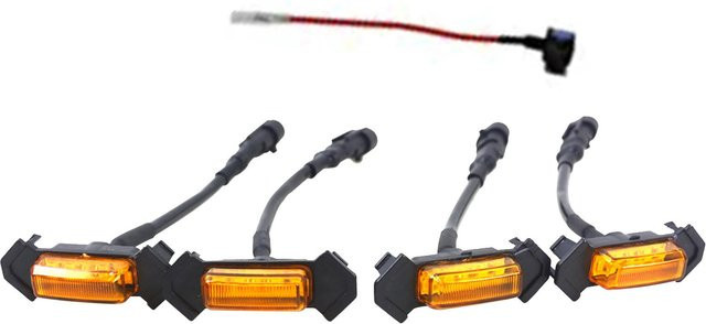 VehicleKit LED-Kühlergrill-Laufleuchten für Toyota, 4 Stück, Gelb - Bild 1