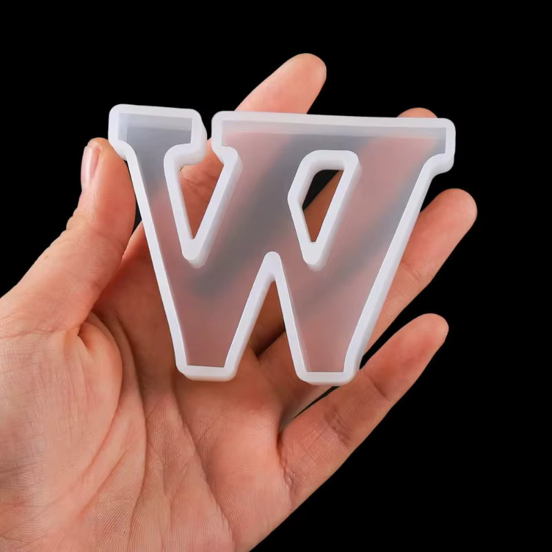3D Silikonformen für Alphabet Großbuchstaben zur Herstellung von DIY Schmuck und Anhängern aus Epoxidharz, transparent - Bild 4