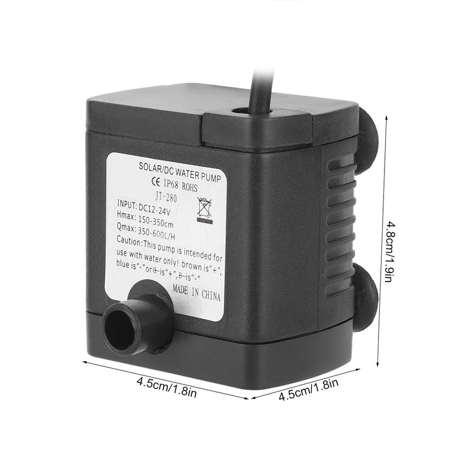 Neoglint Solar Power DC Mini Bürstenlose Tauchpumpe für Springbrunnen 24V aus Edelstahl und ABS - Bild 4