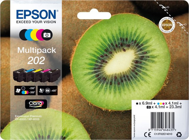 Epson Original Tintenpatronen Multipack 202 CMYK und Photo Schwarz C13T02E7 - Bild 1