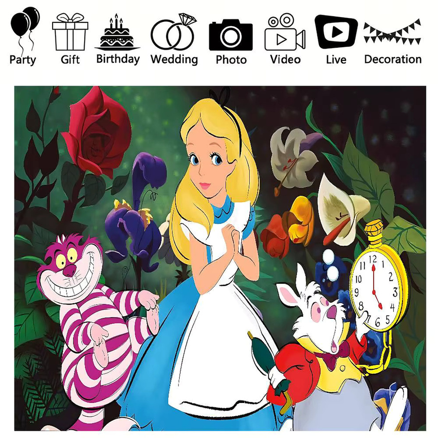 Beast Kingdom Alice im Wunderland Hintergrunddekoration Illustration Mehrfarbig - Bild 4