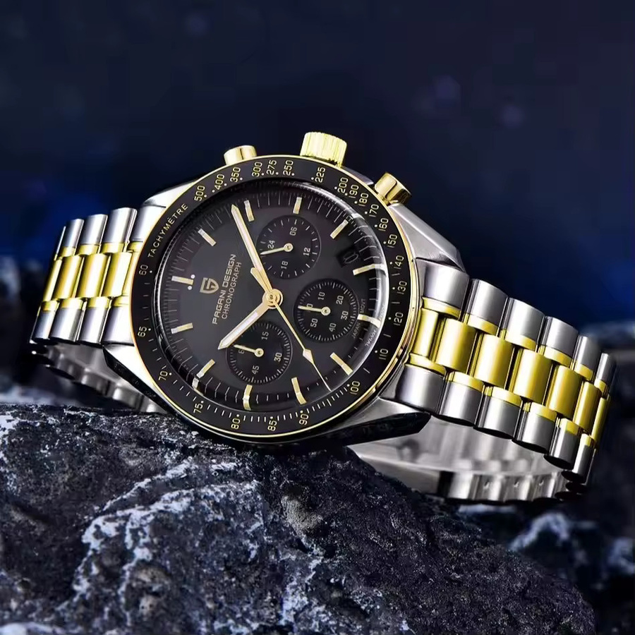 PAGANI DESIGN Chronograph, Quarz, Gold, Edelstahl, Herren - Bild 4