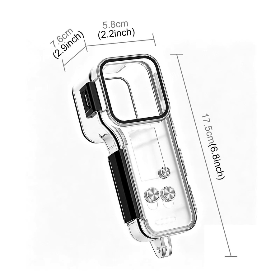 PULUZ Unterwasser-Tauchgehäuse für DJI Osmo Pocket 4 Gimbal-Kamera in Transparent - Bild 2