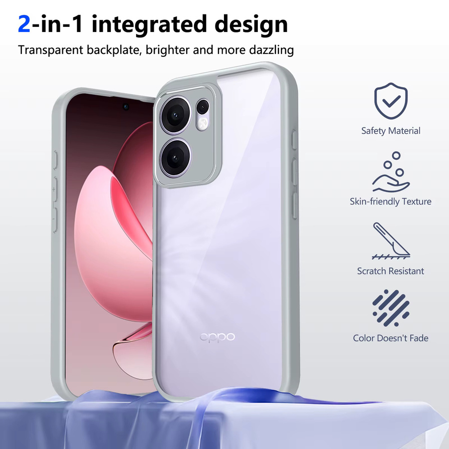 Oppo A5X 4G 2025 CPH 2725 Silikon Handyhülle Air Cushion Bumper Transparent Matte Back Cover - Bild 2
