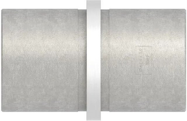 FeNau Steckverbinder aus Edelstahl mit Mittelsteg, Farbe: Silber, Durchmesser: 42,4 mm, Breite: 3,0 mm - Bild 1