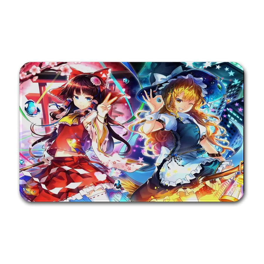 Touhou Project Bodenteppich mit Streifenmuster, rutschfest und wasserabsorbierend, mehrfarbig, B/T: 60 x 40 cm - Bild 6