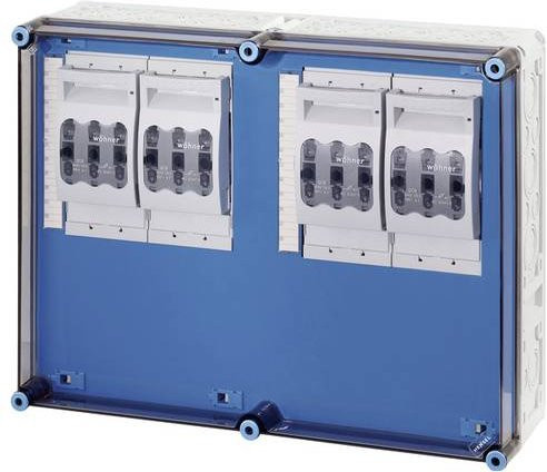 Hensel NH-Sicherungshalter 20001325, 3-polig, 125 A, 800 V, Sicherungsgröße 0, blau - Bild 1