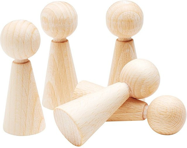 VBS Figurenkegel aus Rohholz in Beige für Weihnachten und Ostern - Bild 1