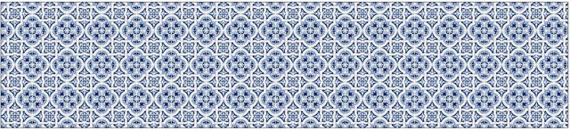 MySpotti Küchenrückwand Profix Cucina Apollon aus Aluminium, Blau-Weiß, B: 270 cm, H: 60 cm, T: 60 cm - Bild 1