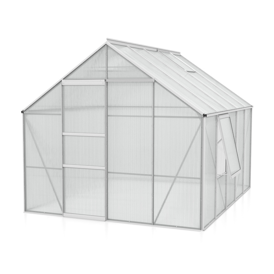 Vitavia Gewächshaus Meridian 1 8300 aus Aluminium in Silber mit 8,3 m² Fläche und 4 mm Polycarbonat-Platten - Bild 2
