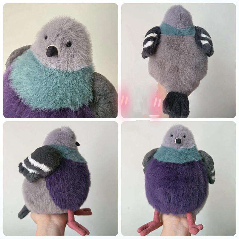 Dicke Taube Plüschtier Flauschige Cartoon Vogelpuppe 23cm - Bild 5