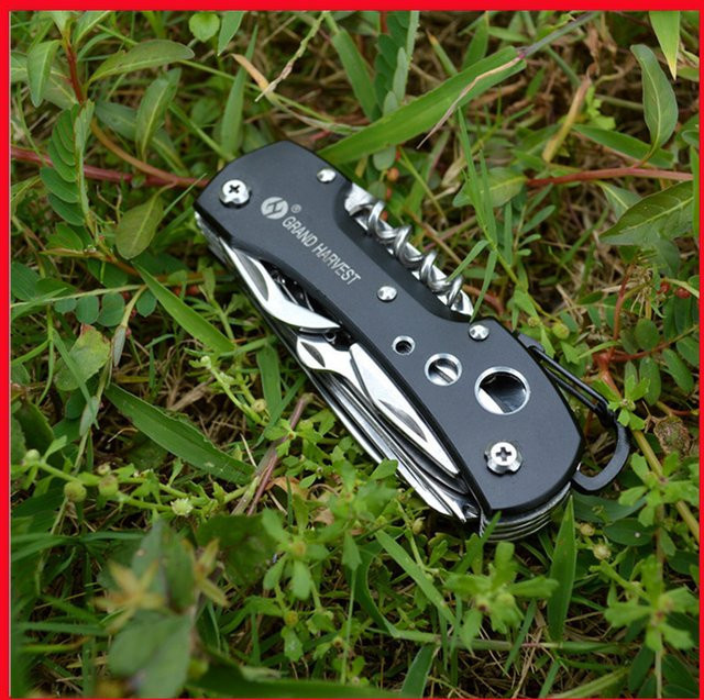 LISM 11 in 1 Multifunktions-Klappmesser in Schwarz für Outdoor, Camping und EDC - Bild 1
