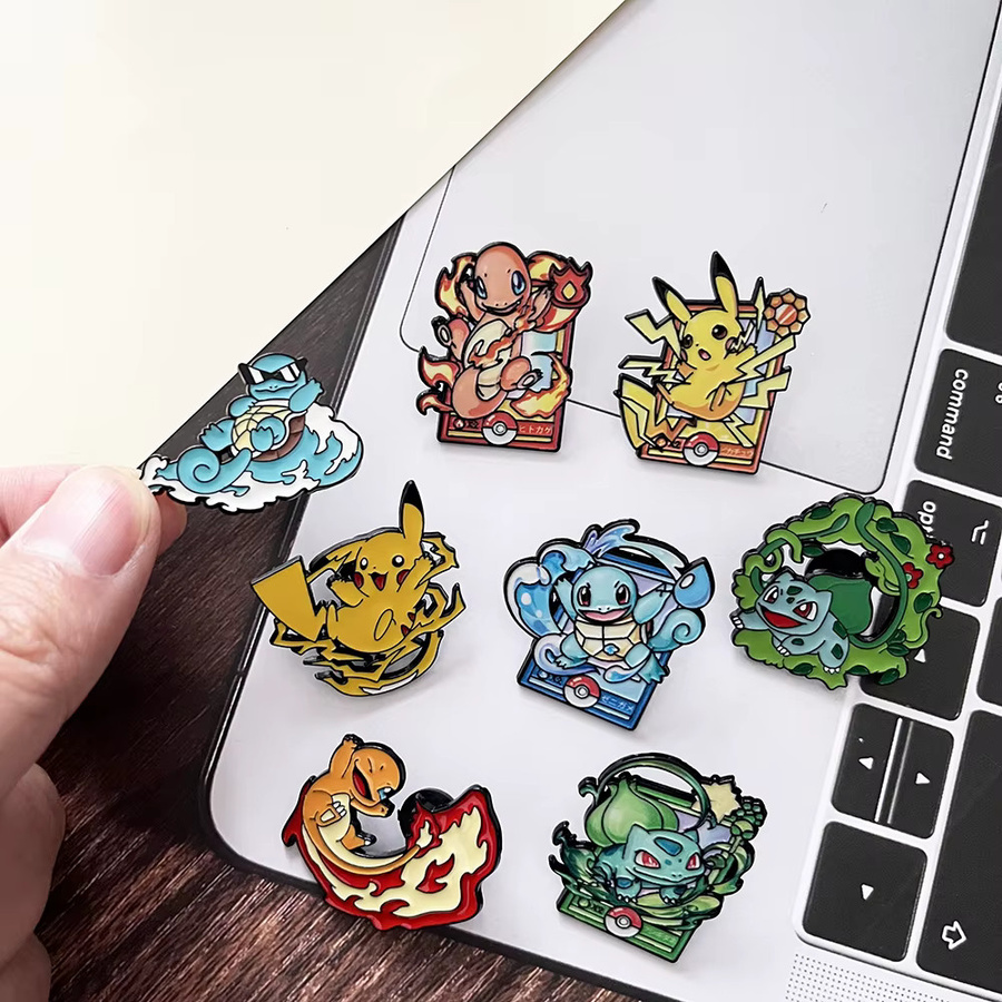 Potdemiel Pokemon Emaille-Pins, 8 Stück Set, Metall, Bunt, Unisex - Bild 3
