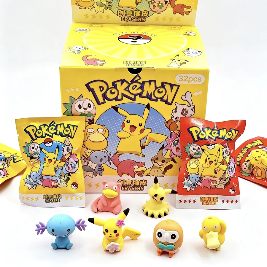 Bandai Pokémon Taschenmonster Überraschungs-Radiergummis, Blind Bag, Bunt / Mehrfarbig - Bild 2