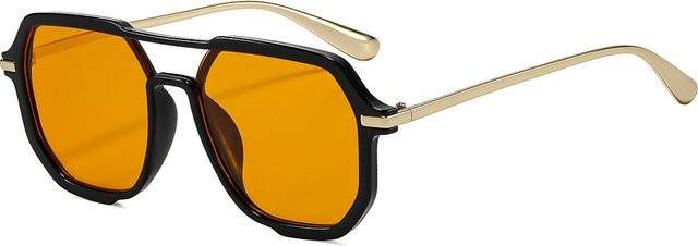 Aviator Sonnenbrille Herren, Vollrand, Metall, Schwarz - Bild 1