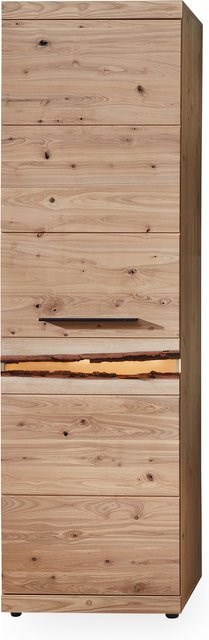 Garderobenschrank MONDO TALYA in Old Artisan Oak Dekor, Braun, mit integrierter Beleuchtung, B/T/H: 60 x 40 x 204 cm - Bild 1