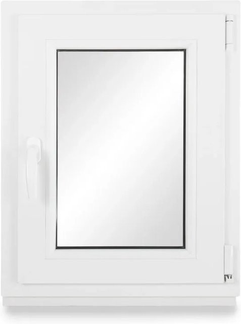 Neruli Kellerfenster 2-fach Kunststoff Weiß B: 75 cm, H: 90 cm, DIN Rechts, Kipp-Dreh-Funktion - Bild 1