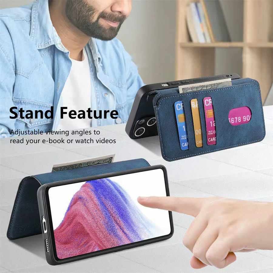 Luxus 2-in-1 Leder-Buchhülle für Samsung Galaxy A57 A56 A36 A35 A27 A17 A16 A15 A06 in Blau - Bild 3