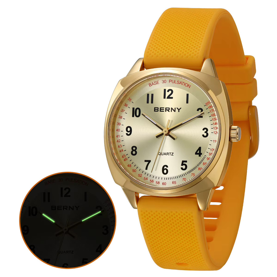 BERNY Armbanduhr, Quarz, Gold, Silikon, Damen - Bild 2