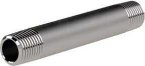 Riegler Rohrdoppelnippel aus Edelstahl 1.4571 in Silber, R 1 1/2, Länge: 150 mm - Bild 1