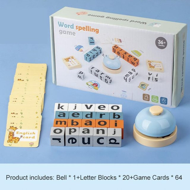 Fashnics Montessori-Wortspiel aus Holz, Buchstaben-Lernspielzeug - Bild 1