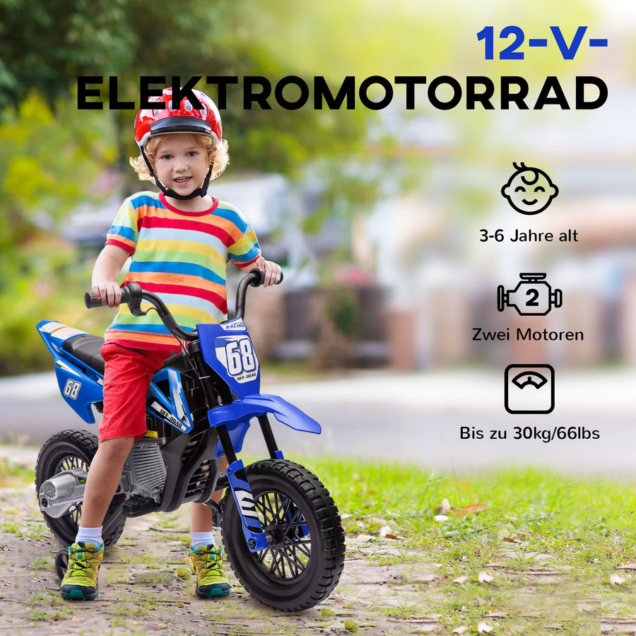 AIYAPLAY Kinder Elektro-Motorrad mit Musik, Grün - Bild 6