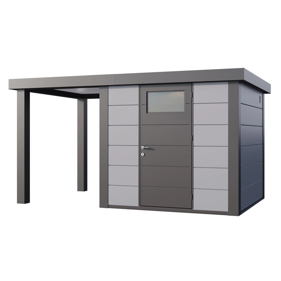 Telluria Gerätehaus Classico in Grau mit offener Lounge S Links, B/H/T: 426 x 219 x 258 cm - Bild 2