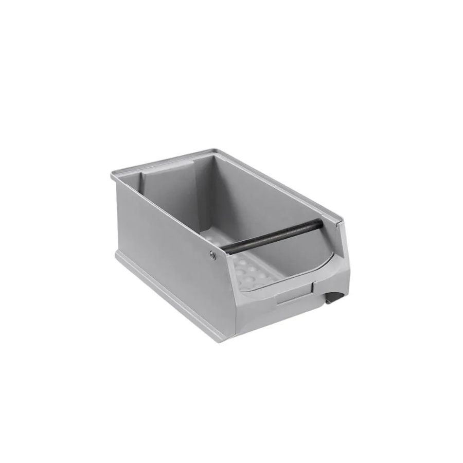 PROREGAL Sichtlagerbox 4.1 in Grau mit Griffstange, Sortierbehälter aus Kunststoff, H x B x T: 15 x 20 x 35 cm - Bild 2