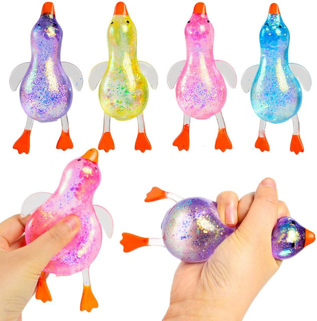Maltose Buntes Aurora-Enten-Quetschspielzeug in Multicolour als weiches Stressabbau- und Dekompressionsspielzeug für Erwachsene und Kinder - Bild 1