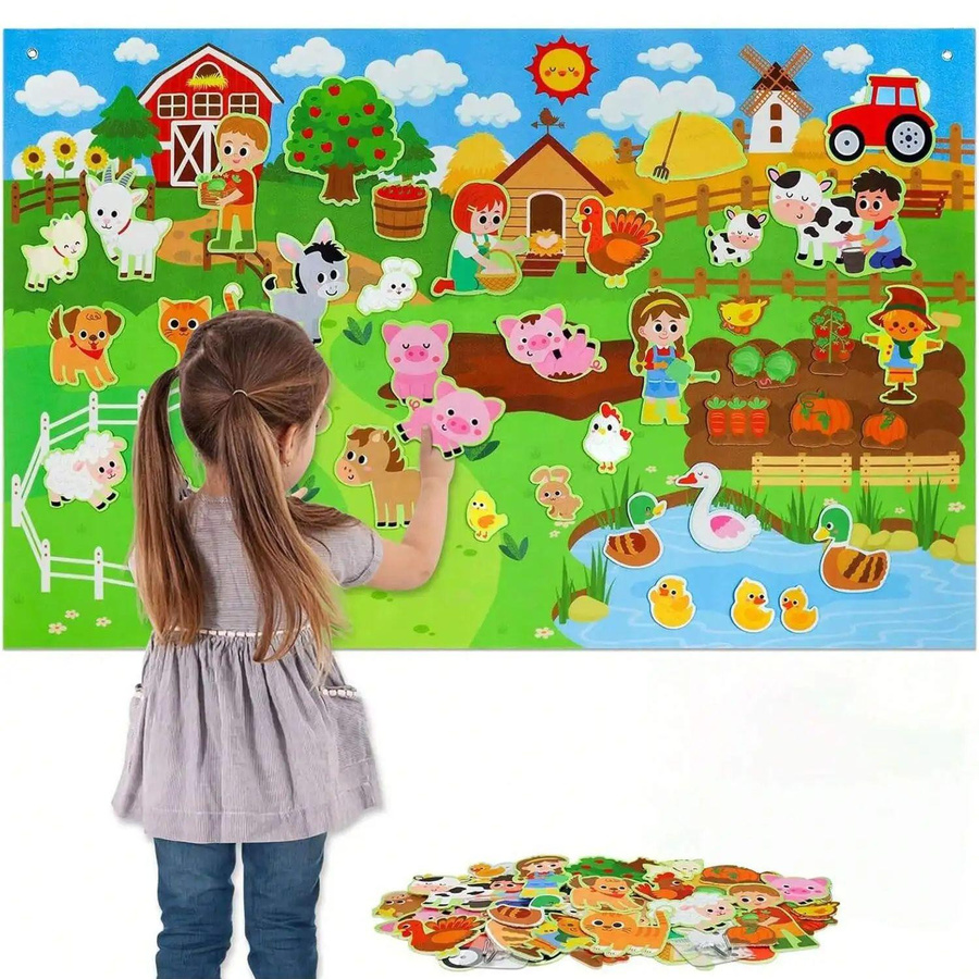 Yiran toy Montessori Busy Board Fühl-Sinnesgeschichte für Kleinkinder ab 3-6 Jahre - Bild 4