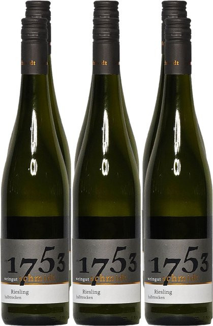 Weingut Schmidt Obermoscheler Silberberg Riesling, halbtrocken, Weißwein, 2025, 6 x 0,75 l - Bild 1