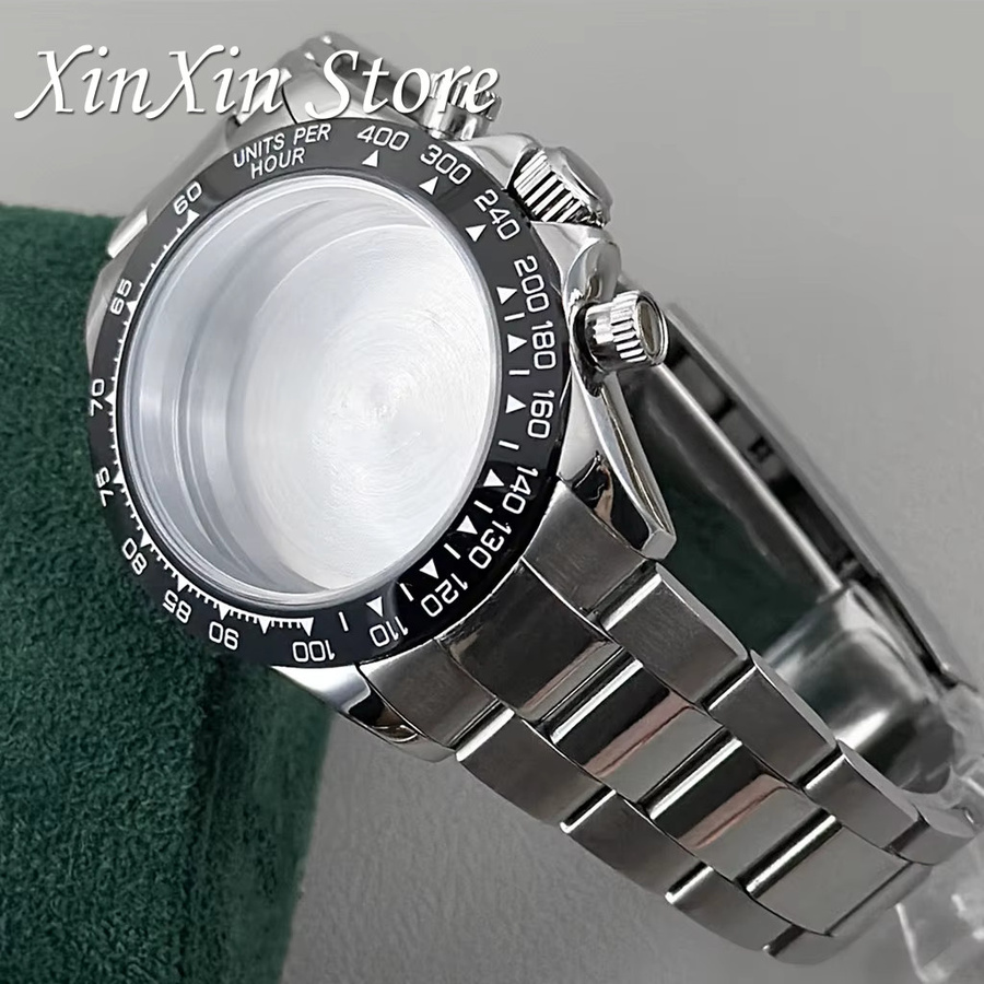 XINGHAN Chronograph, Edelstahl, Silber, Quarz, 40 mm, Oyster-Armband - Bild 2