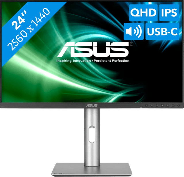 ASUS ProArt PA24ACRV Computerbildschirm Quad HD IPS LCD Monitor 60,5 cm (23,8 Zoll) Schwarz/Silber mit USB-C und DisplayPort - Bild 1