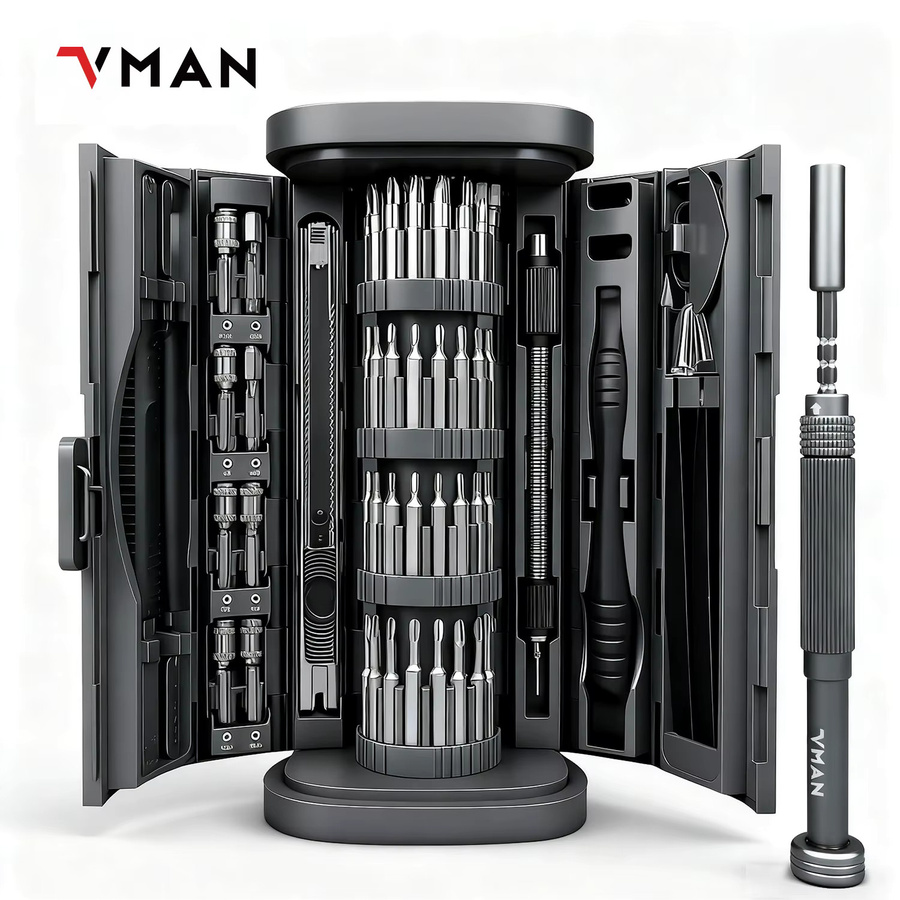 VMAN 72-in-1 Mini-Präzisions-Schraubendreher-Set mit Magnetbits für iPhone, PC und Computer-Reparaturen - Bild 2