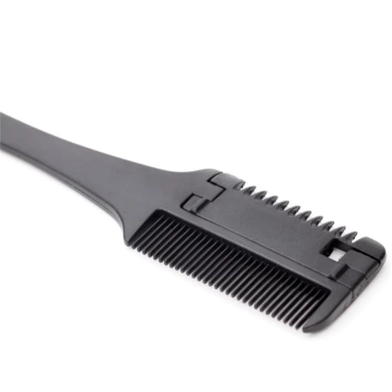 Haarschneidekamm mit Rasierklingen, Schwarz, Unisex - Bild 6