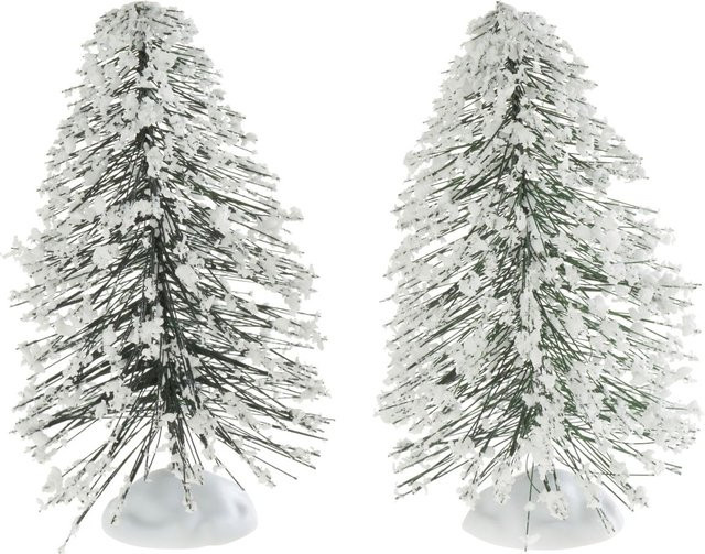 VBS Miniatur Tannenbaum mit Schnee in Grün, 2 Stück für Tabletop und Winterdeko - Bild 1